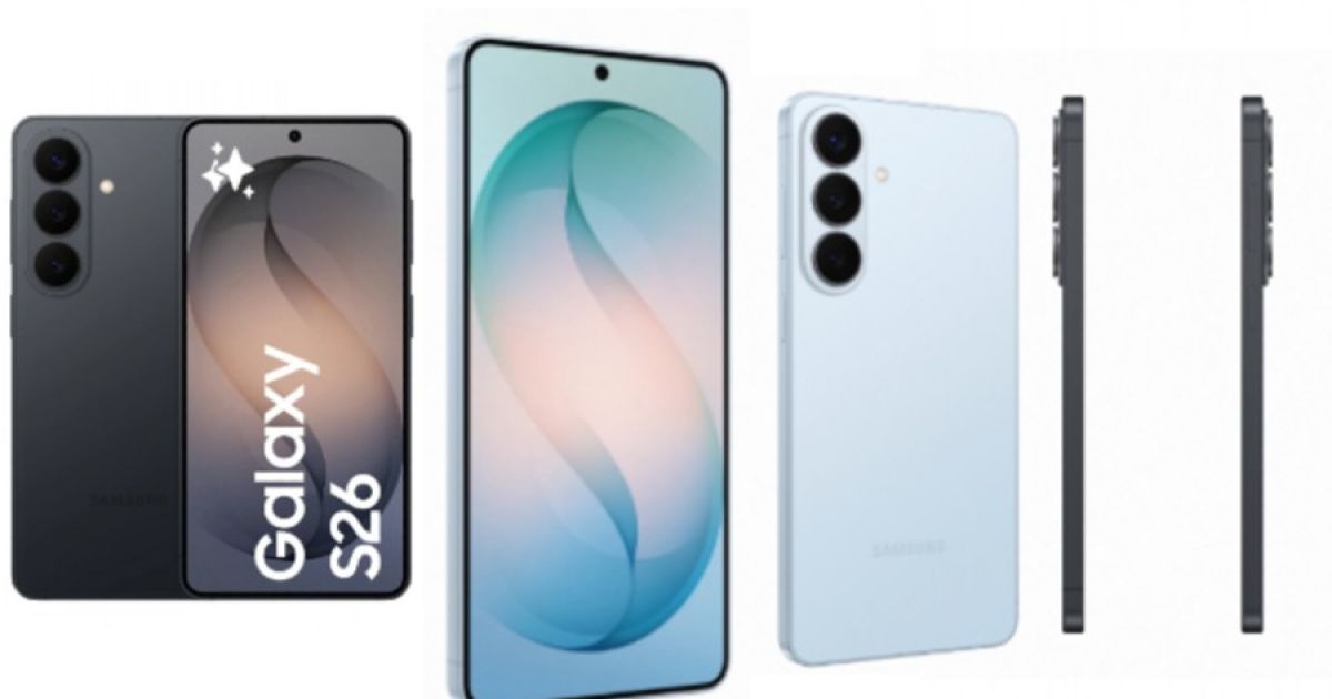 Bocoran tampang SamsungGalaxy S26 seri terbaru hasil render Evan Blass. (Foto via Bloomberg Technoz)