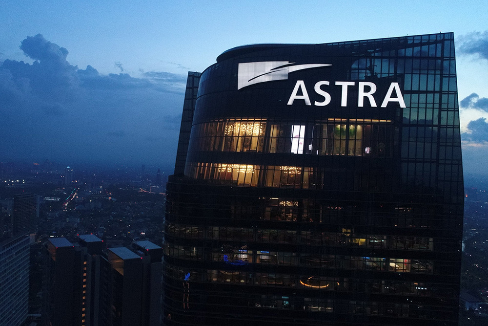 Aerial foto gedung Menara Astra yang ada di Jalan Sudirman, Jakarta Pusat. Bisnis/Nurul Hidayat
