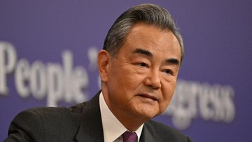 Menlu China Wang Yi di Beijing (7/3/2024). (Foto: AFP/WANG ZHAO)