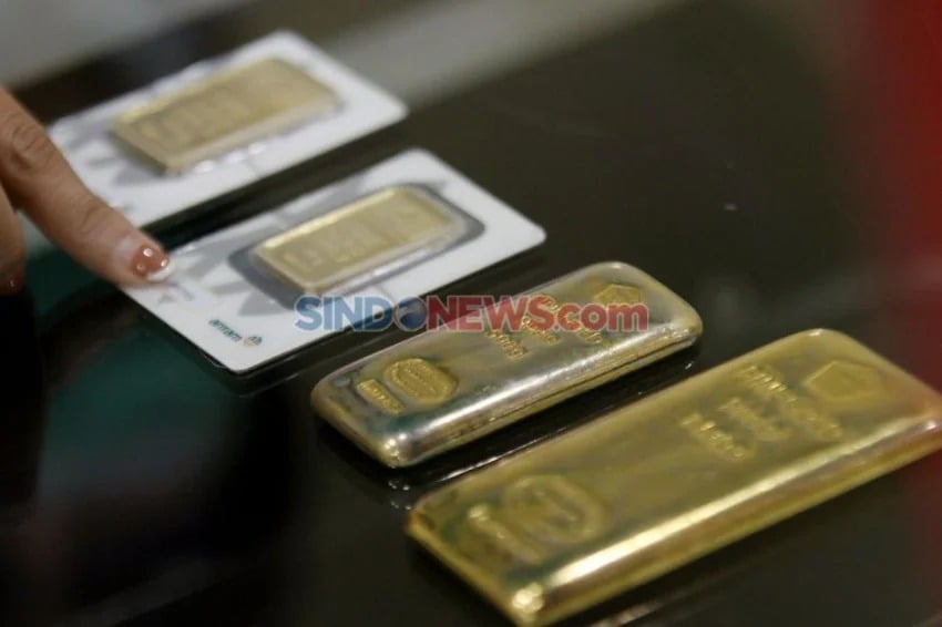 Daftar harga emas hari ini, Jumat (13/3/2026). FOTO/dok.SindoNews