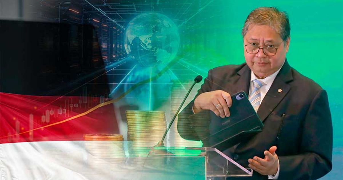 Menko Perekonomian Airlangga Hartarto: Proyeksi Bisnis Ekonomi Digital Indonesia Tembus US$360 Miliar di 2030. (Foto Bloomberg Technoz)