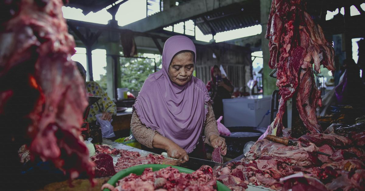 Ilustrasi Penjual Daging di Pasar Tradisional (Foto Pexels)