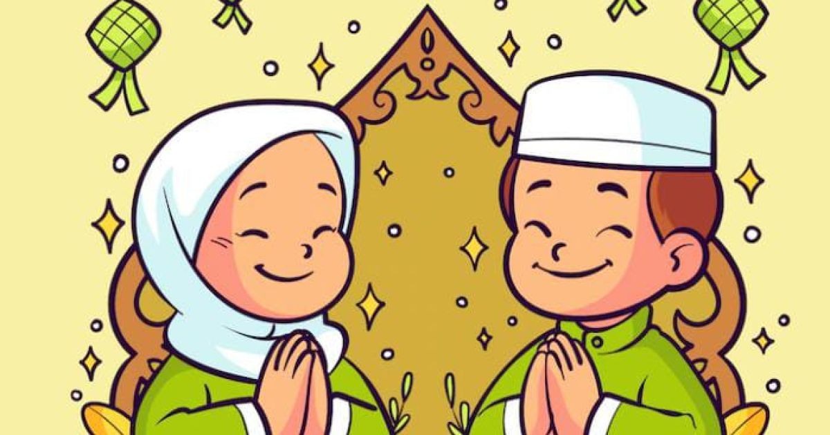 Ilustrasi ucapan Idul Fitri Bahasa Inggris (foto: freepik)