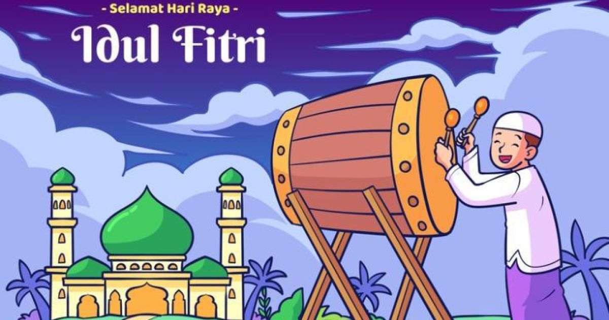 Ilustrasi ucapan Selamat Hari Raya Idul Fitri 2026 (Foto: freepik)