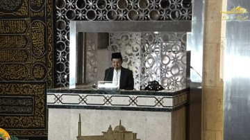 Rektor UIN Sunan Kalijaga Yogyakarta, Prof Noorhadi Hasan, menjadi khatib dalam pelaksanaan salat Idulfitri 1447 H di Masjid Istiqlal, Jakarta, Sabtu (21/3/2026). (Tangkapan layar YouTube Masjid Istiqlal TV)