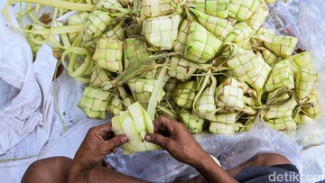 Ilustrasi ketupat (Foto: Gilang Faturahman/detikfoto)