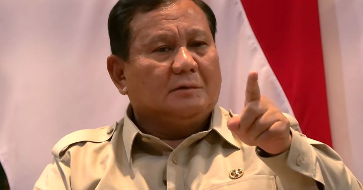 Presiden Prabowo Subianto (Tangkap Layar Video Prabowo Menjawab via Kompas.com)
