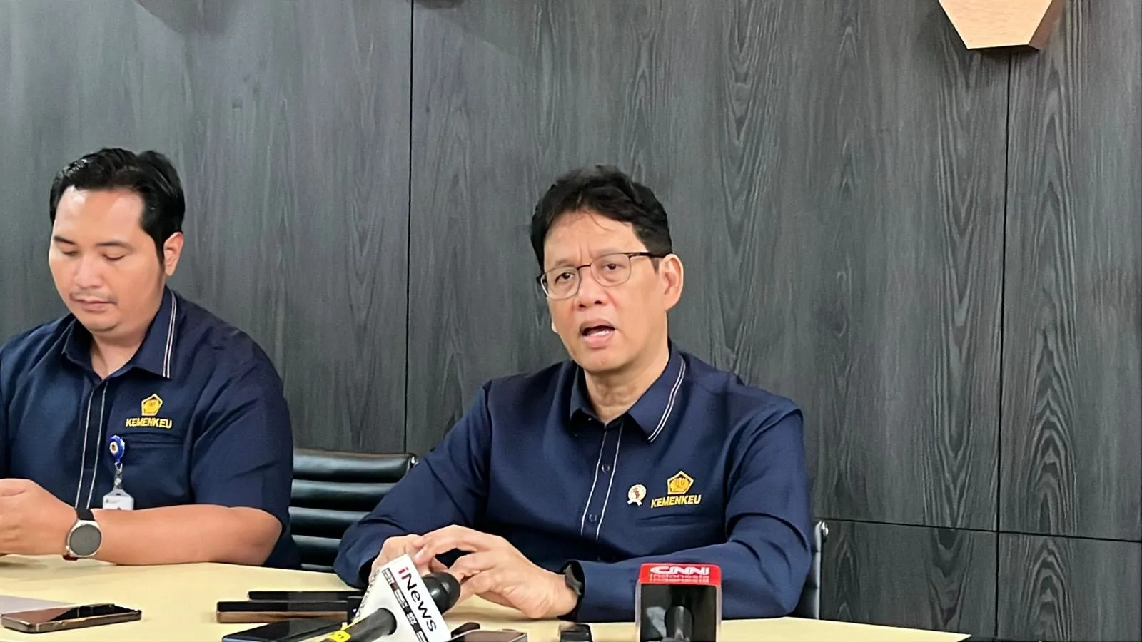 Menteri Keuangan Purbaya Yudhi Sadewa dalam Media Briefing di Jakarta, Rabu, 25 Maret 2026. (Foto: Irawati)