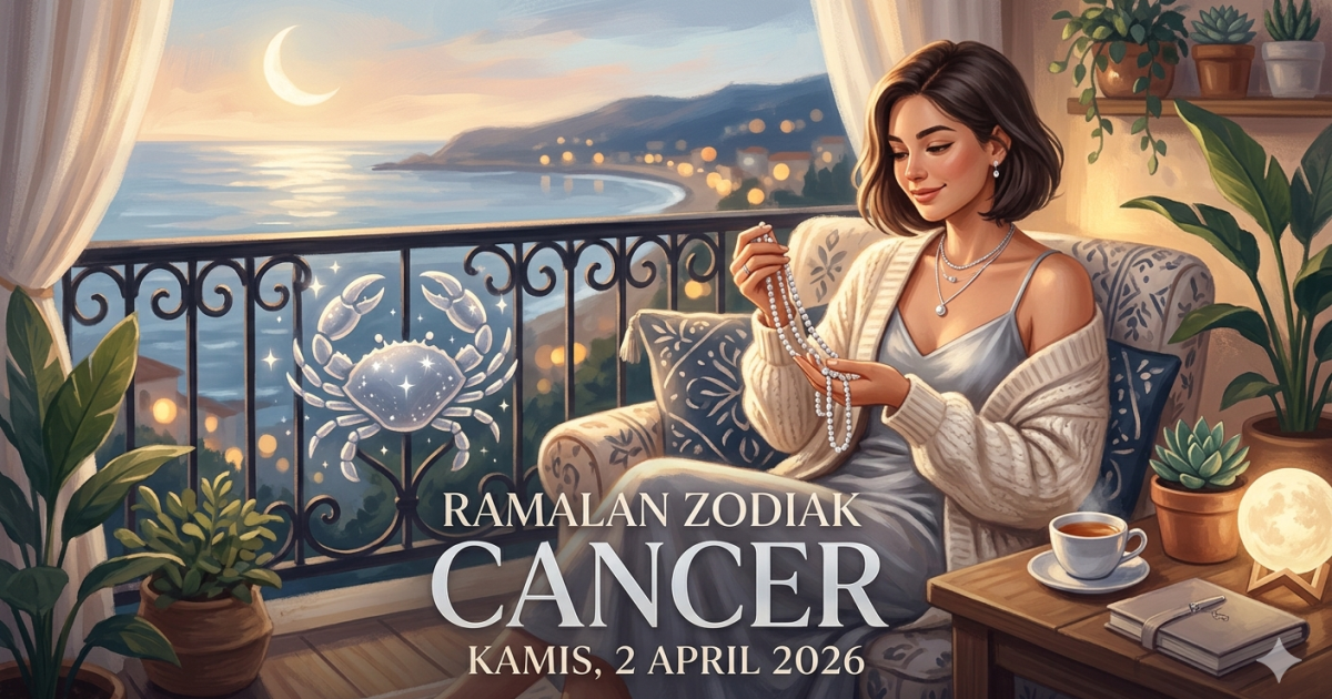 Ramalan Zodiak Cancer Besok, Kamis 2 April 2026: Waktunya Memetik Buah Kesabaran