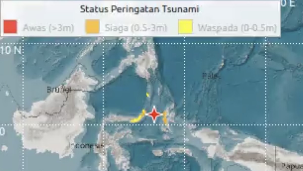 Guncangan Dahsyat M 7,6 Guncang Sulawesi Utara, Lima Titik Pantai Diterjang Gelombang Pasang