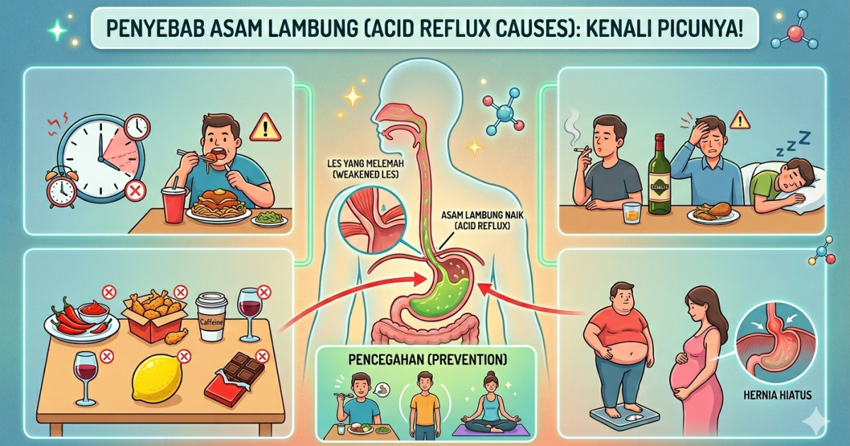 Sering Mengganggu Aktivitas, Apa Sebenarnya Penyebab Utama Asam Lambung Naik?