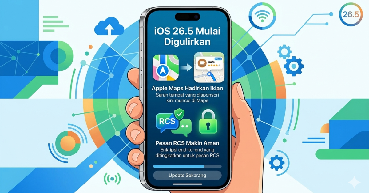 iOS 26.5 Mulai Digulirkan: Apple Maps Hadirkan Iklan dan Pesan RCS Makin Aman