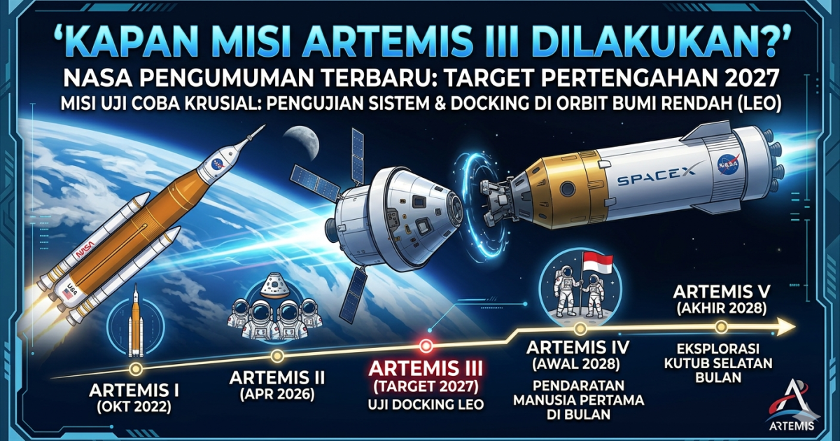 Kapan Misi Artemis III Dilakukan? NASA Umumkan Jadwal Terbaru Setelah Sukses Artemis II