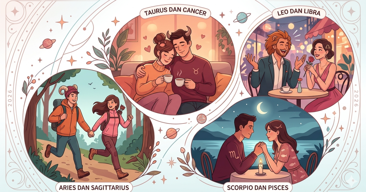 Cinta Bersemi di Pertengahan April 2026 : 4 Pasangan Zodiak Ini Bakal Paling Romantis Seminggu ke Depan!