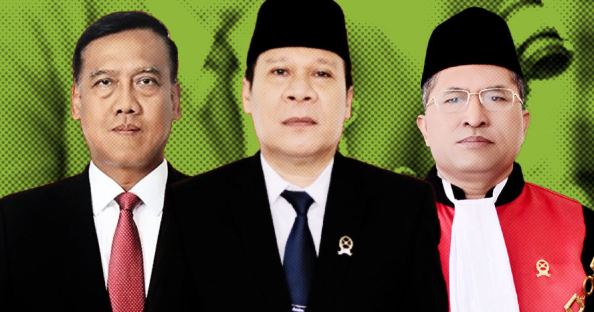Dari Kiri ke Kanan: Dr. Fahmiron, S.H., M.Hum., Dr. Liliek Prisbawono Adi, S.H., M.H., ⁠Marsudin Nainggolan, S.H., M.H. (Diolah oleh Bloomberg Technoz)