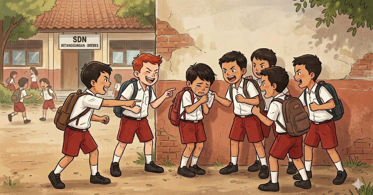 Ilustrasi kasus perundungan siswa SD di Ketanggungan, Brebes (Gemini/Dayfri)