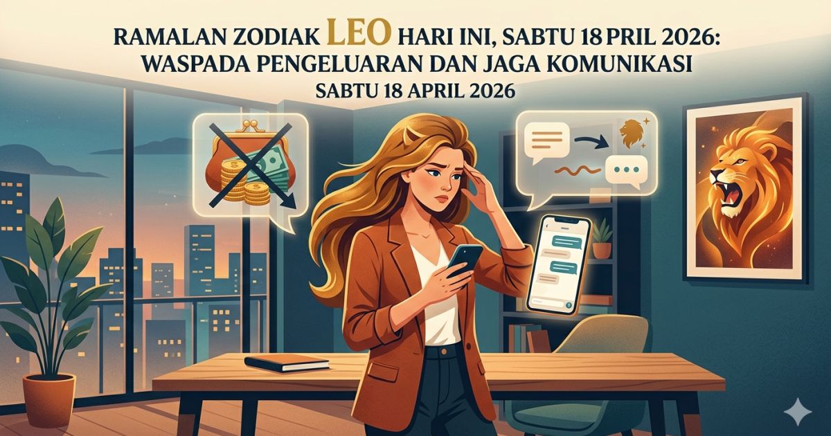 Ramalan Zodiak Leo Hari Ini, Sabtu 18 April 2026