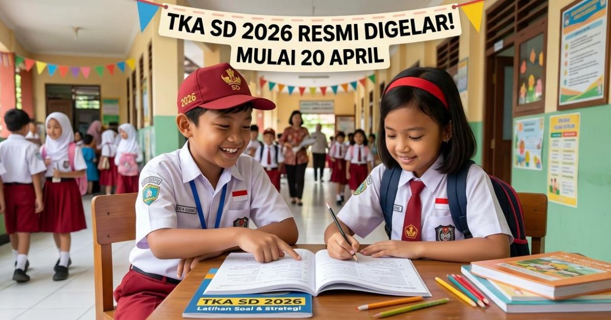 Ilustrasi TKA SD 2026 Diikuti 4,4 Juta Siswa. (Foto: Gemini/Dayfri)