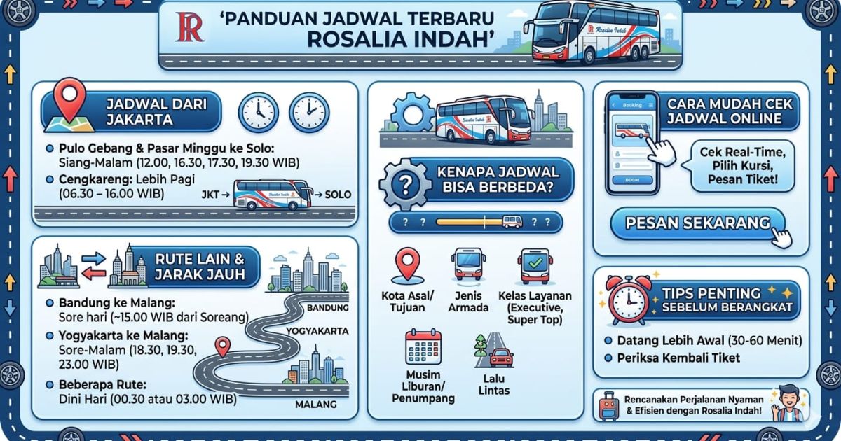 Ilustrasi Jadwal Bus Rosalia Indah 2026 (foto: AI)
