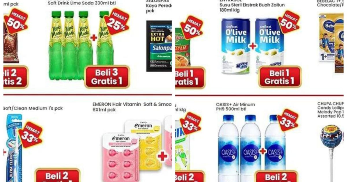 Promo Super Hemat Indomaret hingga 29 April 2026, Beli 2 Gratis 1