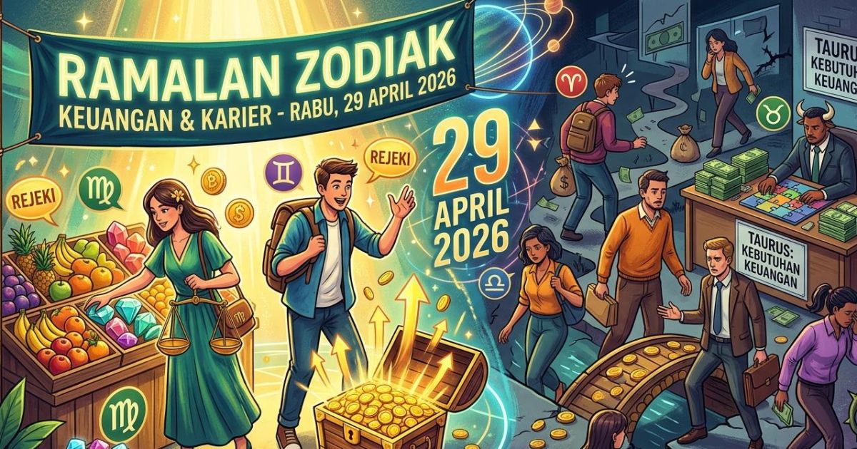 Ilustrasi ramalan zodiak besok Rabu, 29 April 2026. (Gemini/Dayfri)