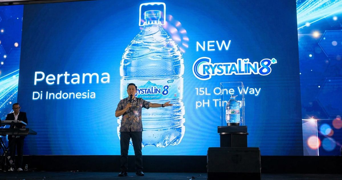 Dukung Gaya Hidup Sehat, CS2 Pola Sehat Luncurkan Crystalin 8+, Galon Sekali Pakai dengan pH 8,8+