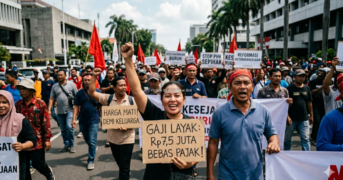 MAY DAY 2026 MEMBARA! Gaji Rp7,5 Juta Bebas Pajak, Ini yang Sebenarnya Diinginkan Buruh!