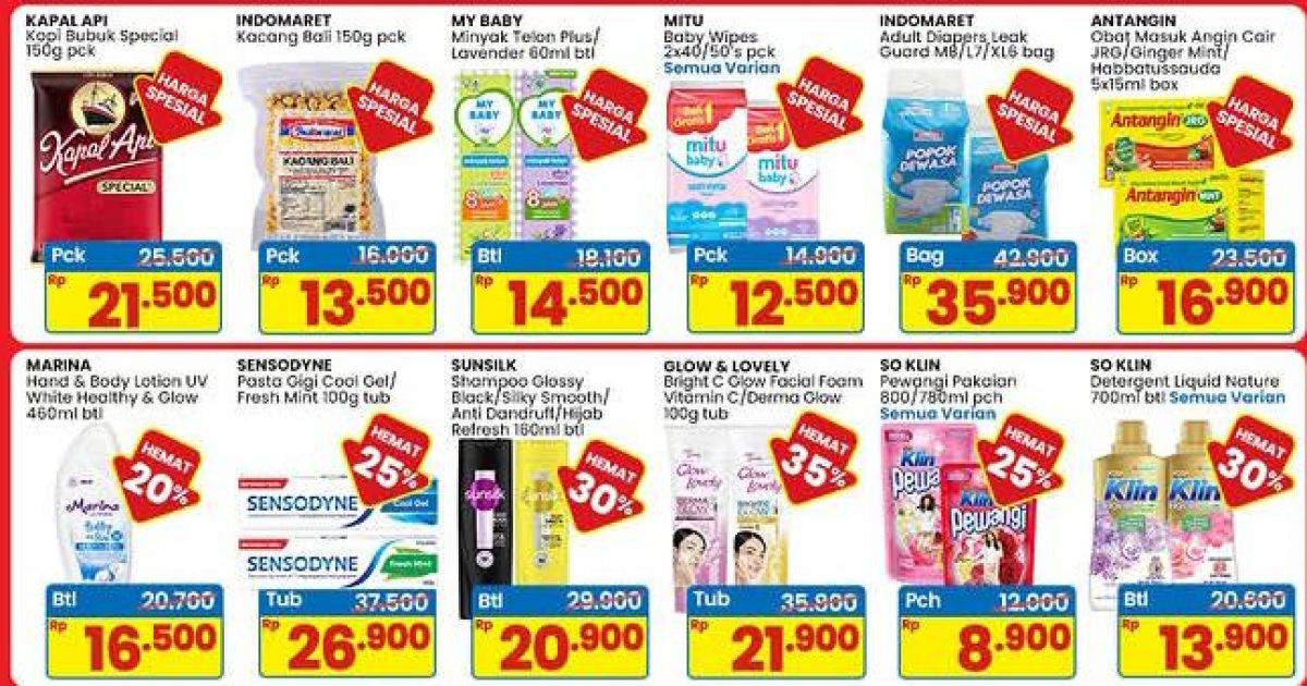 Promo Hemat Indomaret 1–6 Mei 2026 Resmi Dimulai! Diskon Besar untuk Sembako, Snack, Shampoo hingga Popok