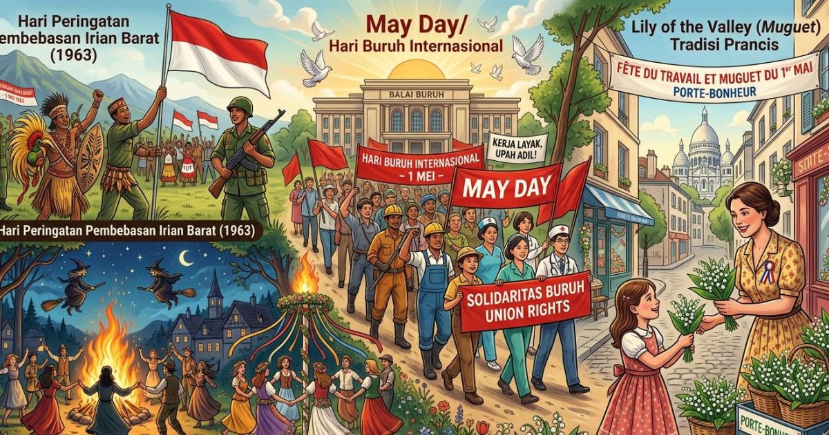 Selain Hari Buruh, Ini 5 Deretan Peristiwa Bersejarah yang Diperingati Setiap 1 Mei, Apa Saja?