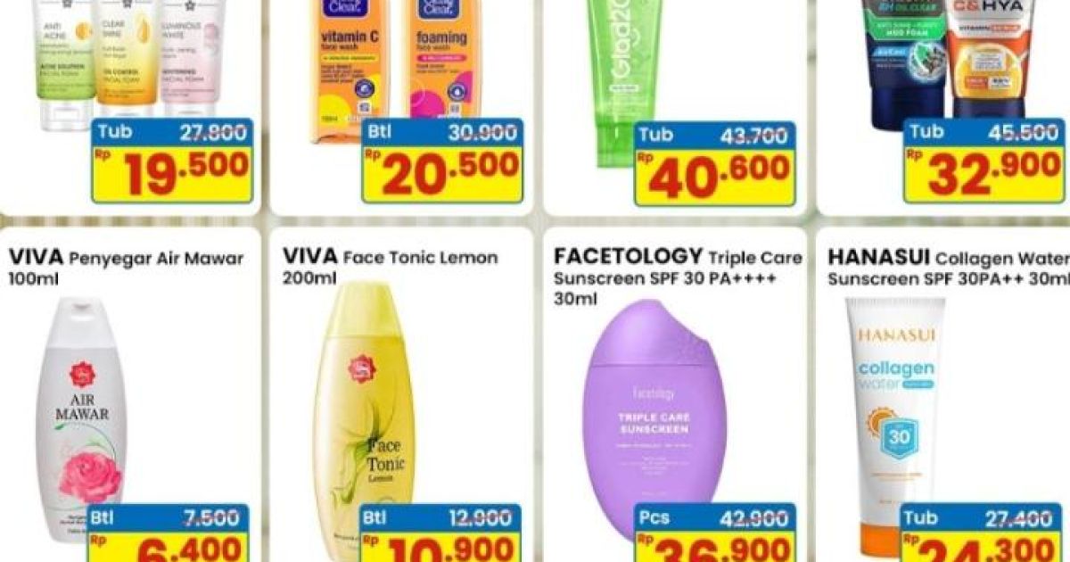 Promo Skincare Indomaret Mei 2026 Bikin Hemat! Facial Foam, Sunscreen hingga Moisturizer Diskon Besar sampai 13 Mei 2026