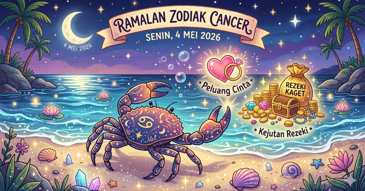 Ramalan Zodiak Cancer Besok Senin 4 Mei 2026: Ada Rezeki dari Orang Terdekat