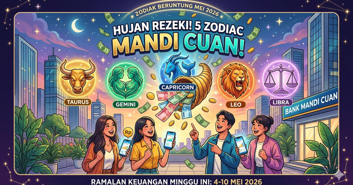 Hujan Rezeki Awal Mei! 5 Zodiak Ini Bakal Mandi Cuan di Minggu Ini, Ada Zodiakmu?