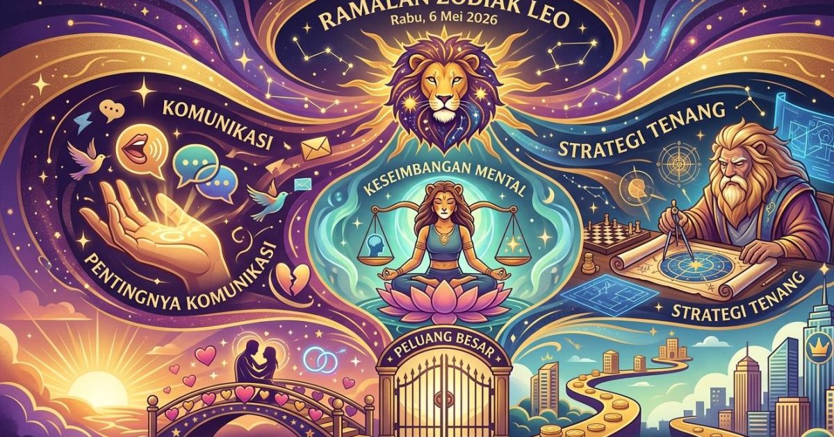 Ilustrasi ramalan zodiak Leo untuk Rabu, 6 Mei 2026. (Gemini/Dayfri)
