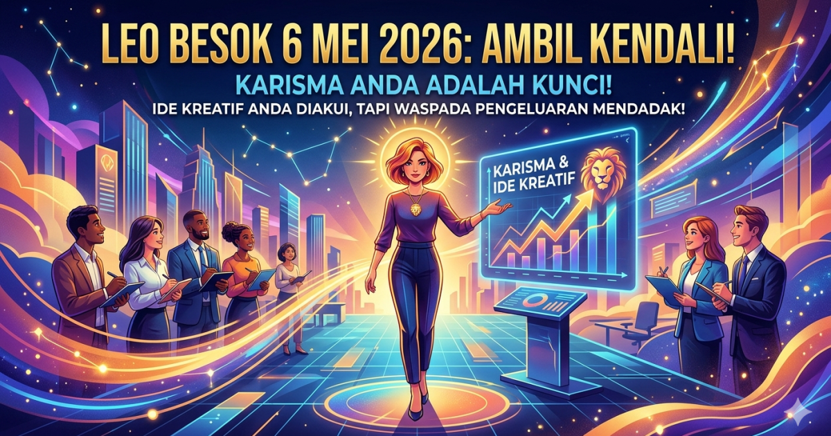 Ramalan Karir Leo Besok, 6 Mei 2026: Saatnya Ambil Kendali, Karisma Anda Adalah Kunci Kesuksesan!