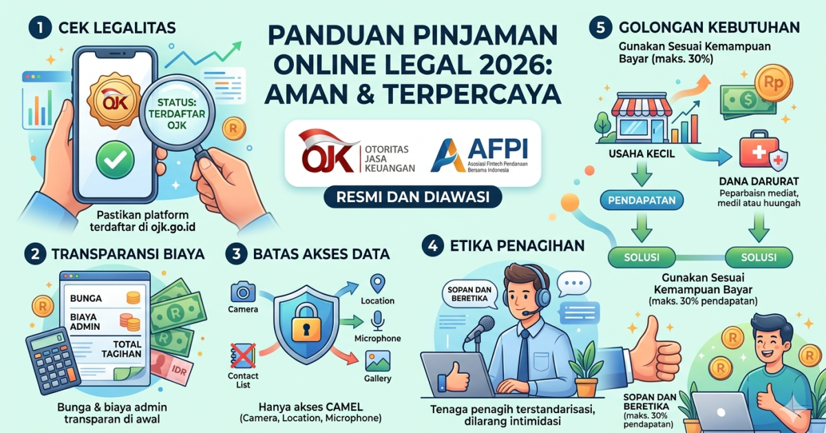 Ini Daftar Pinjol Legal 2026 yang Aman, Bunga Rendah, dan Diawasi OJK!