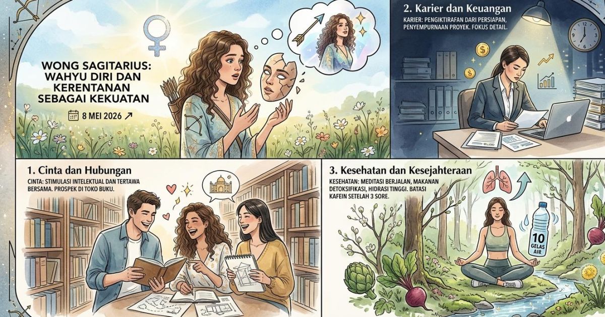 Ramalan Zodiak Sagitarius Besok 8 Mei 2026: Siapkan Hati! Kejutan Manis Menanti di Tengah Arus Keuangan yang Stabil