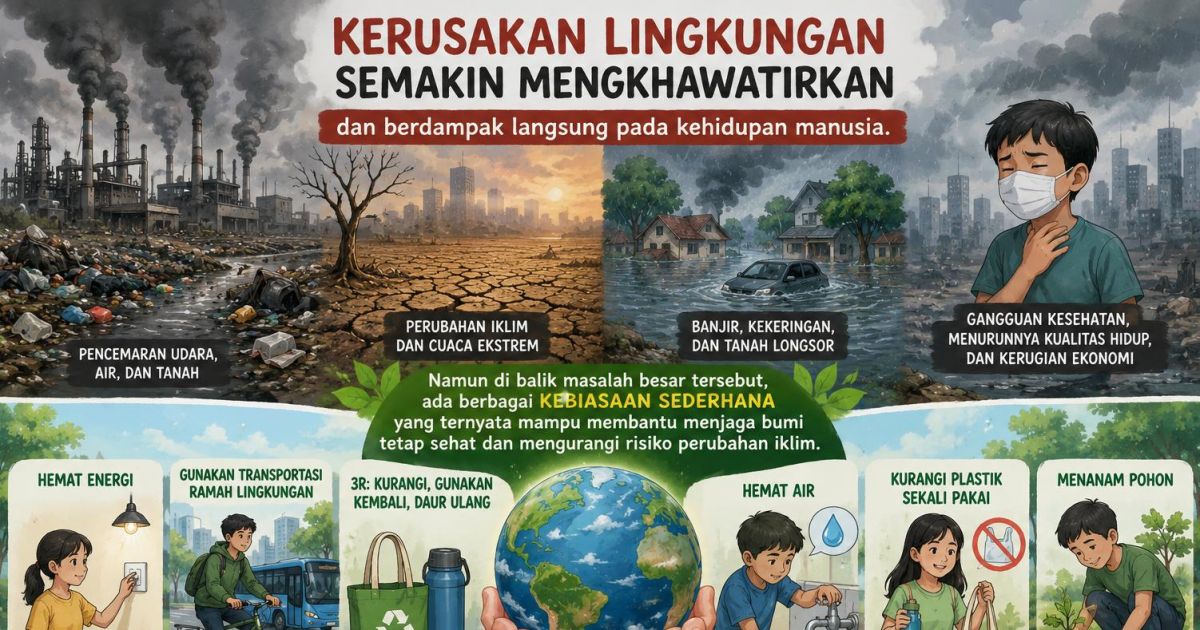 Tanpa Disadari, Kebiasaan Sehari-hari Ini Bisa Menyelamatkan Bumi dari Kerusakan Lingkungan