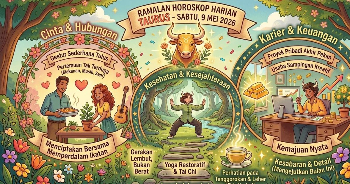 Ilustrasi zodiak Taurus (AI)