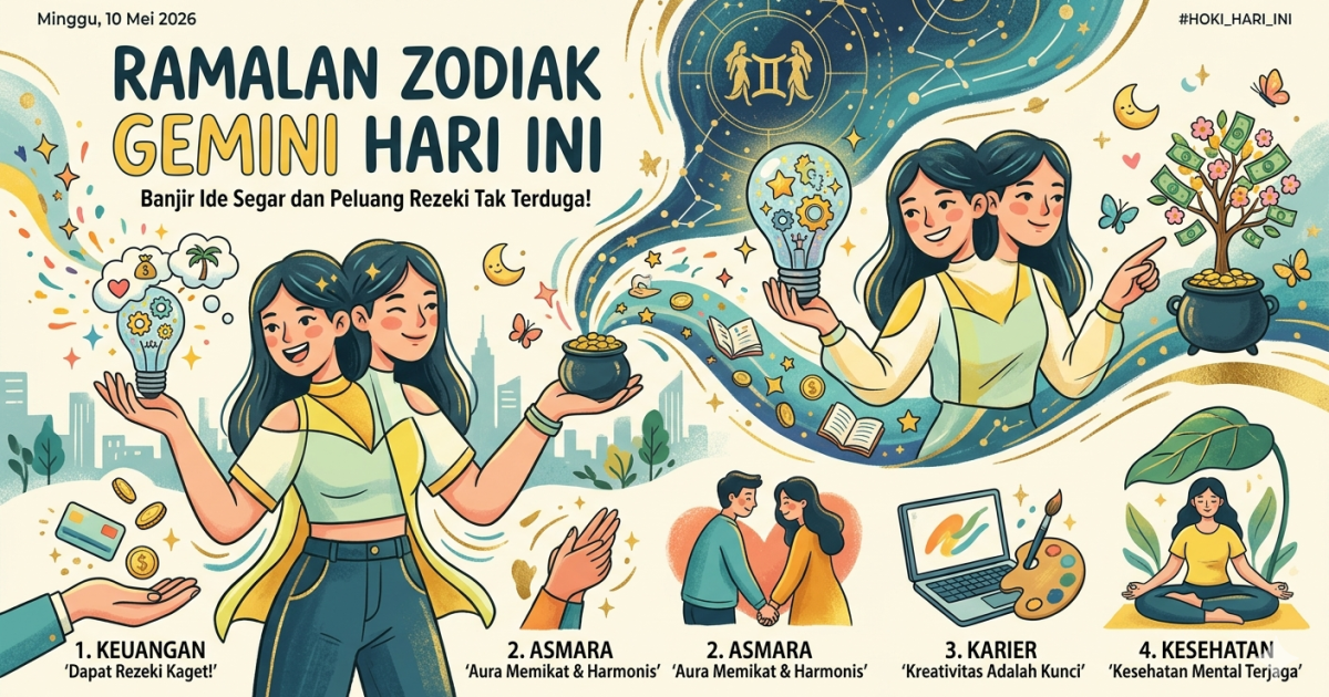 Ramalan Zodiak Gemini Hari Ini 10 Mei 2026