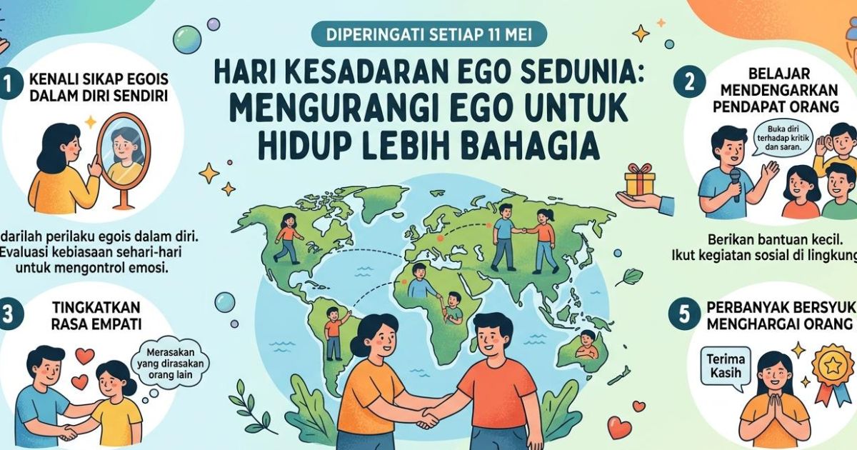 Ilustrasi cara menghilangkan sikap egois. (Gemini/Dayfri)
