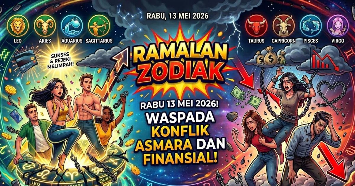 Ramalan Zodiak Besok 13 Mei 2026: Waspada Konflik Asmara dan Isu Finansial