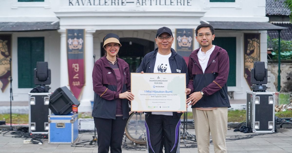 Permata Bank mengintegrasikan kampanye Move for Elephants di Mangkunegaran Run 2026 untuk menanam 5.000 pohon di habitat gajah Sumatra, Bukit Tigapuluh, Jambi. [Foto: BisnisMarket.com / ist]