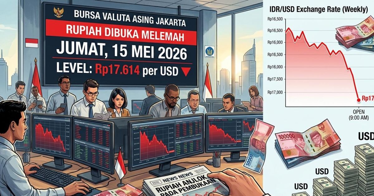 Rupiah Tembus Rp17.614 per Dolar AS, Pasar Dibuat Tegang Usai Sentimen Pertemuan Xi Jinping dan Donald Trump