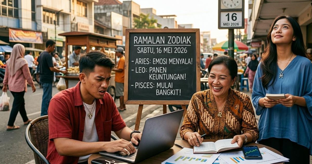 Ramalan Zodiak Besok Sabtu 16 Mei 2026: Aries Emosi, Leo Panen Keuntungan, Pisces Mulai Bangkit!
