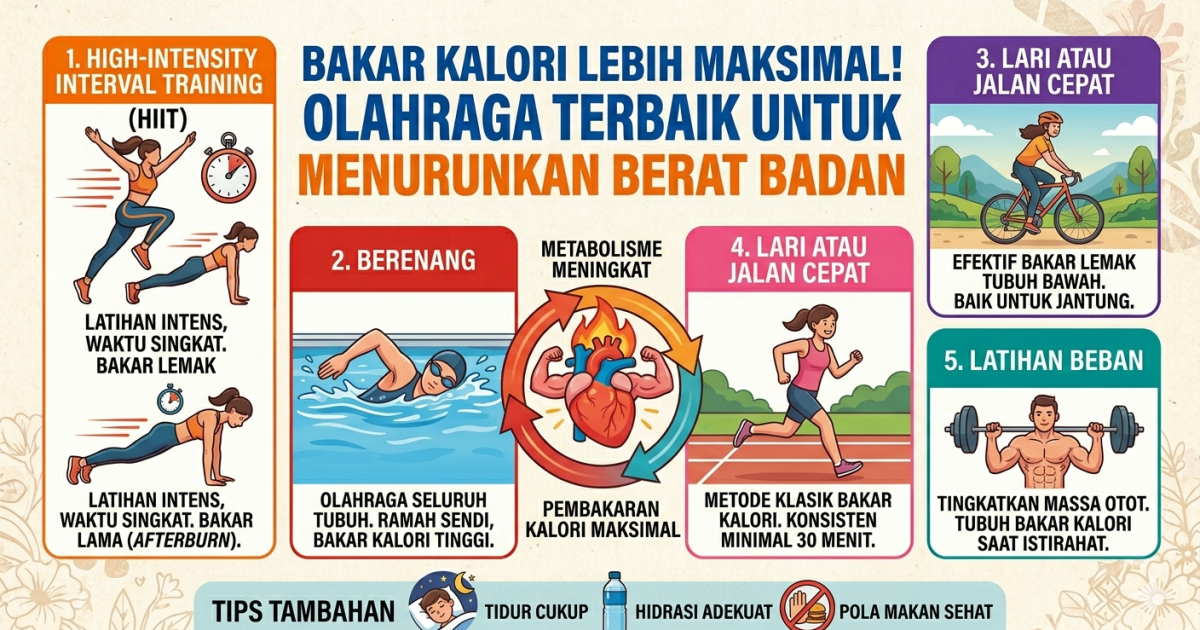5 Olahraga Terbaik untuk Menurunkan Berat Badan secara Efektif