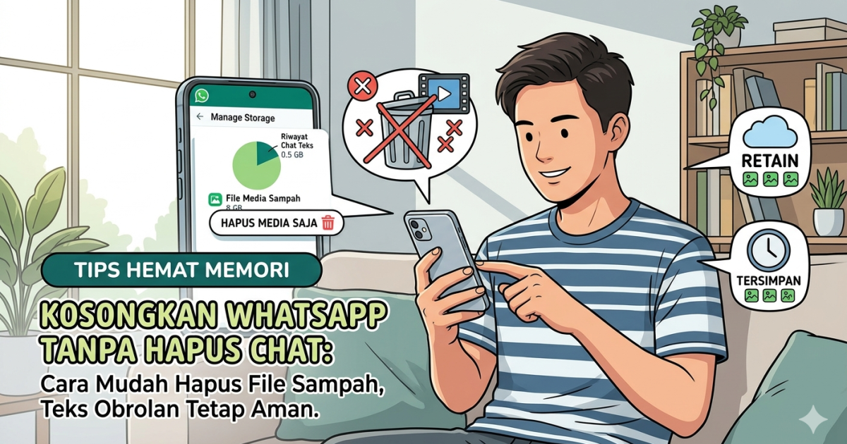 Ini Cara Mudah Kosongkan Ruang WhatsApp Tanpa Takut Hapus Chat Penting