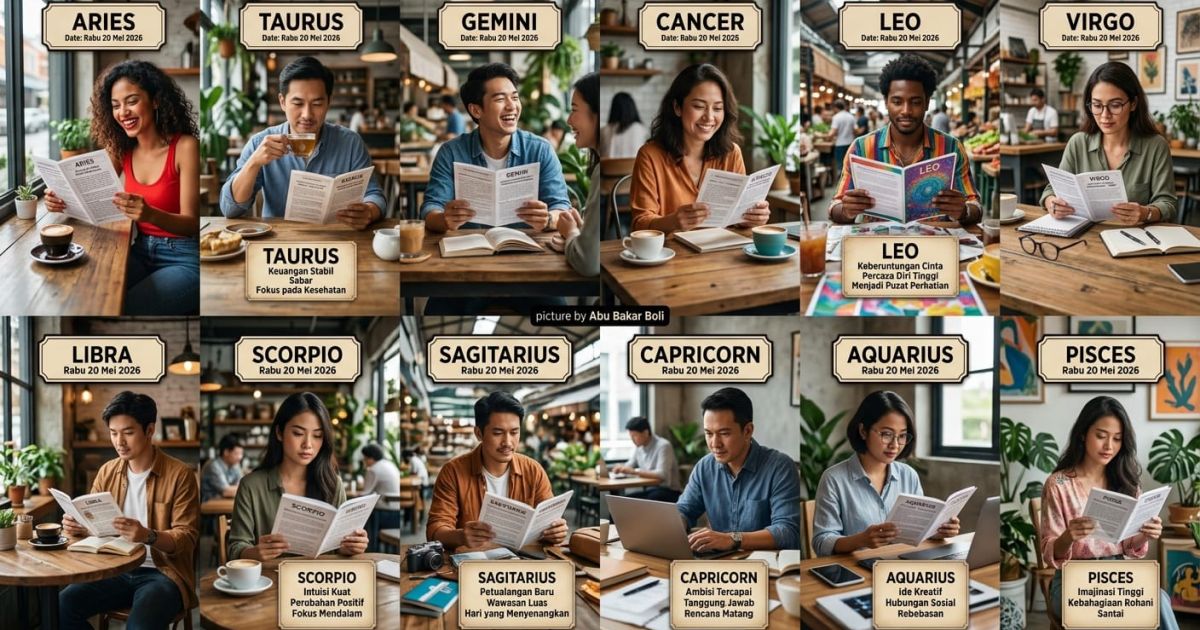 Ramalan Zodiak Hari Ini Rabu 20 Mei 2026: Leo Panen Keberuntungan, Pisces Diliputi Cinta, Scorpio Paling Bersinar