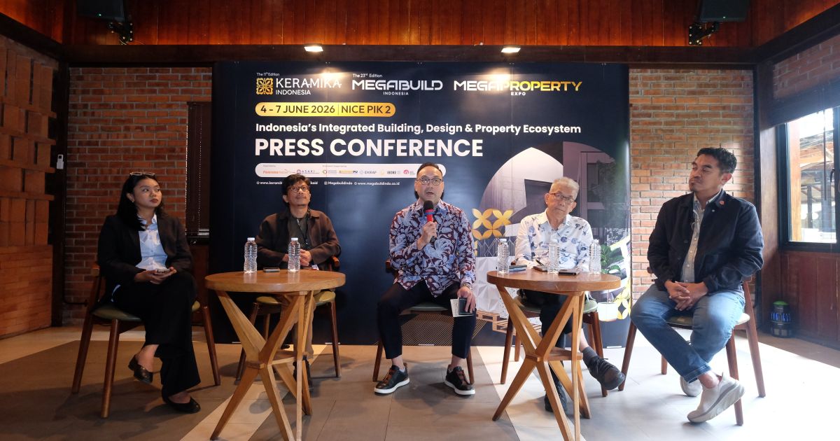 Pameran Megabuild, Keramika, dan Megaproperty 2026 siap digelar Juni 2026, menyatukan solusi arsitektur, material bangunan, keramik, hingga properti dalam satu atap. [Foto: ist]