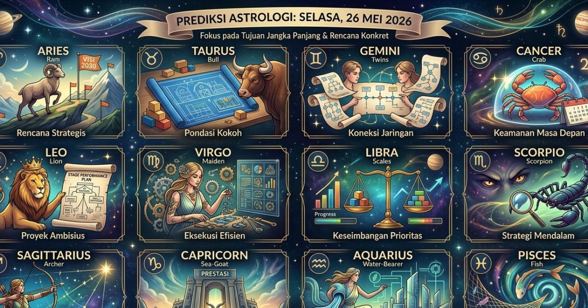 Ramalan Zodiak Hari Ini Selasa 26 Mei 2026: Energi Transformasi dan Ambisi Tinggi