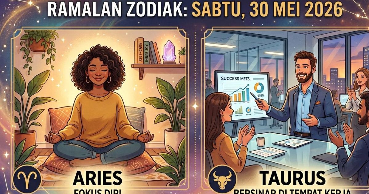 Ramalan Zodiak Keuangan Besok Sabtu, 30 Mei 2026: Aries Fokus Diri, Taurus Bersinar di Tempat Kerja